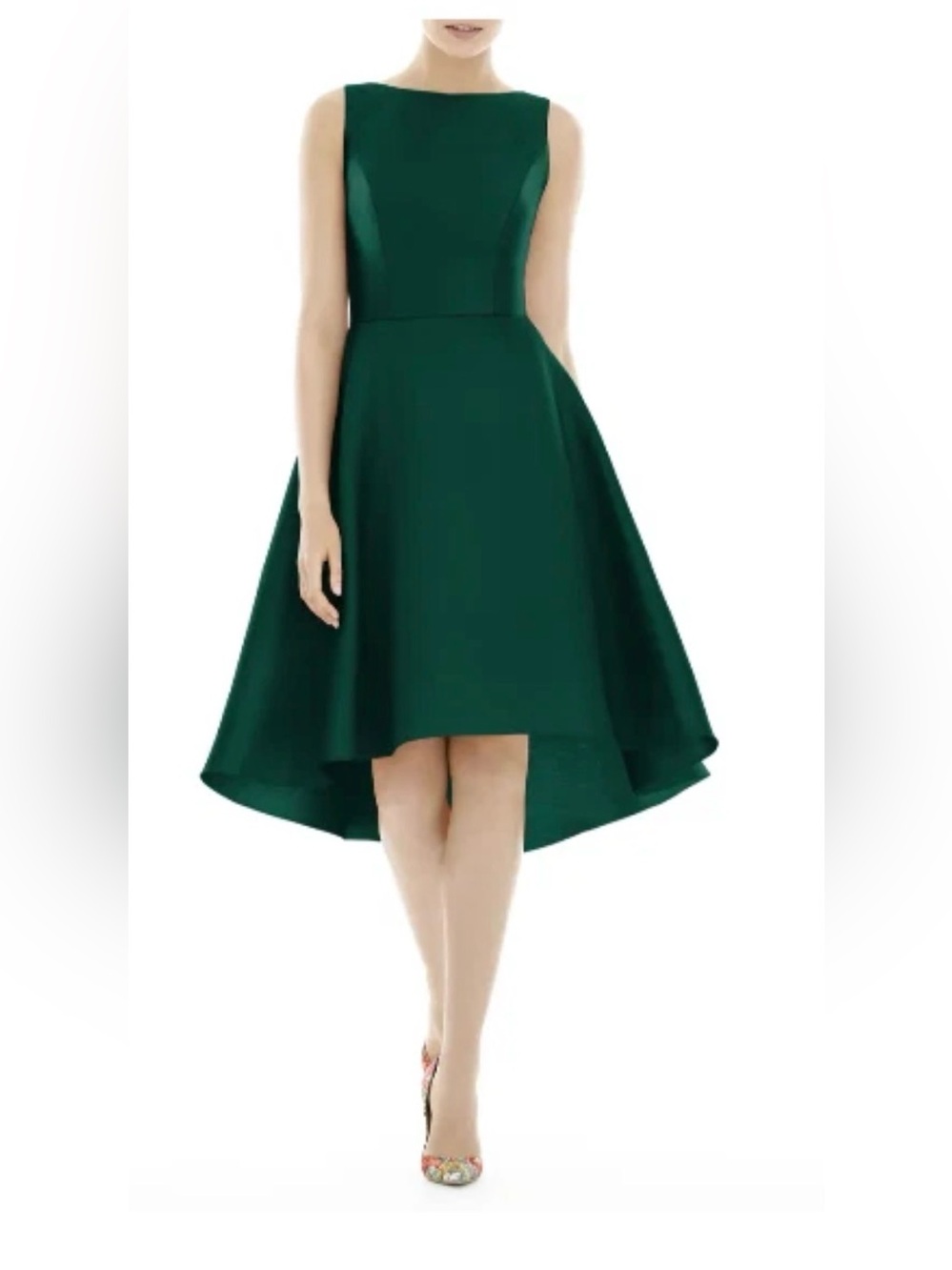 NEW ALFRED SUNG D697W HIGH LOW HUNTER DRESS sz 16
